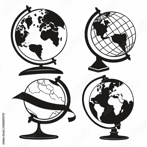 Globes map education tools world