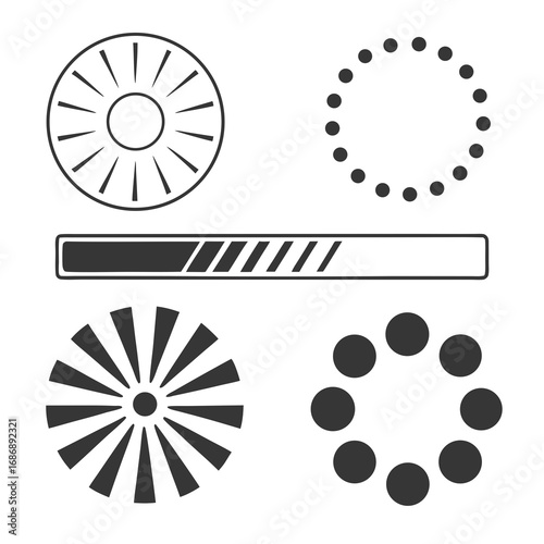 Loading spinners and progress bar loading icon loading animation