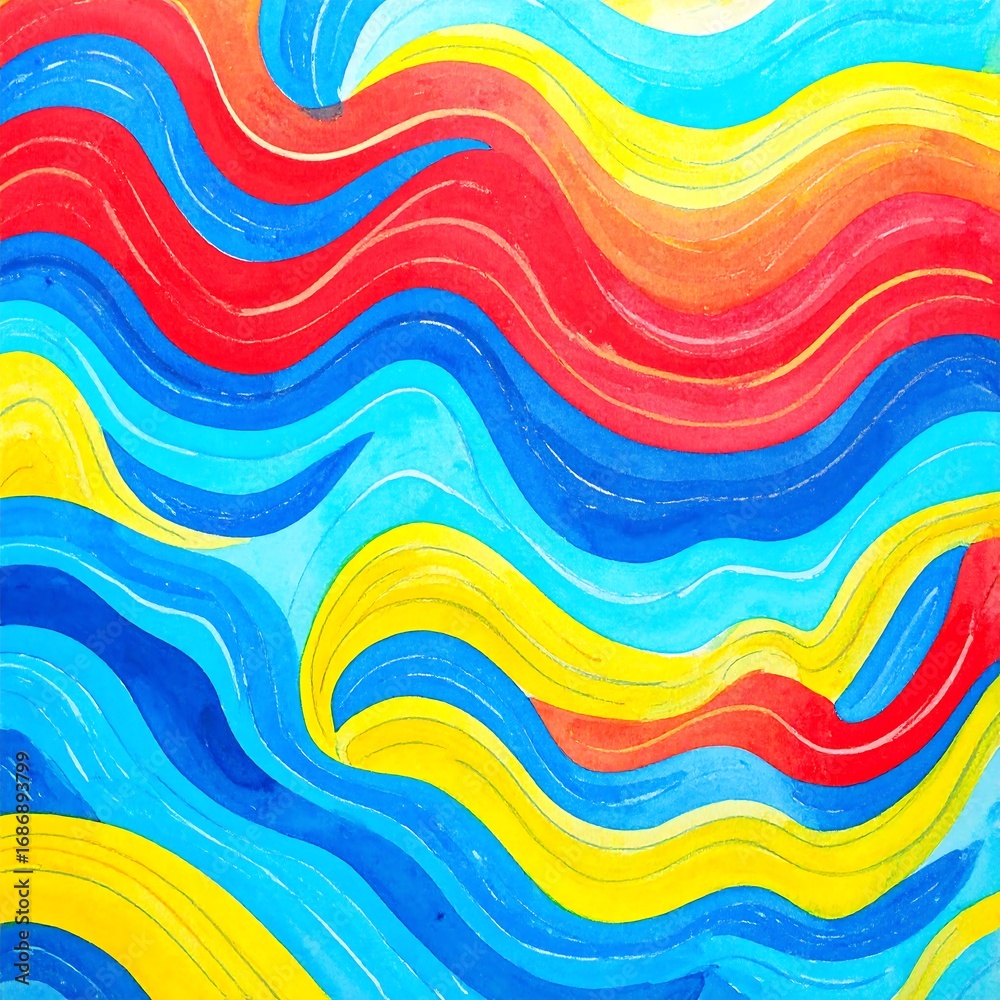 Fototapeta premium Vibrant wavy abstract design
