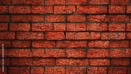 Brick wall background. Brick wall texture. Weathered red brick wall.