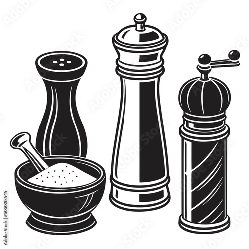 Spice grinder salt shaker pepper mill mortar pestle