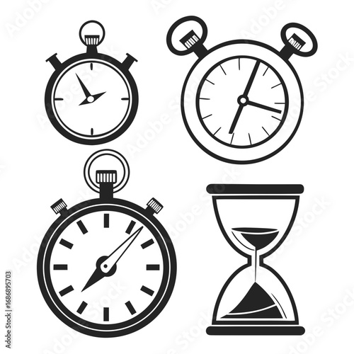 Stopwatch hourglass timekeeping devices clock timer