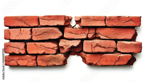 Brick wall background. Brick wall texture. Weathered red brick wall.
