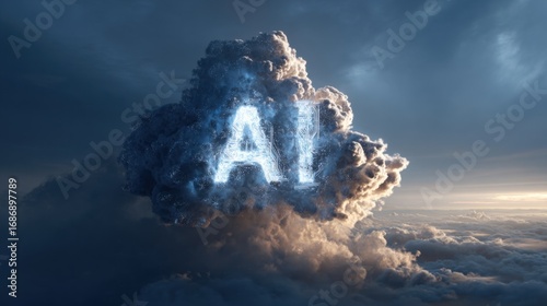 ai in the stormy cloudscape