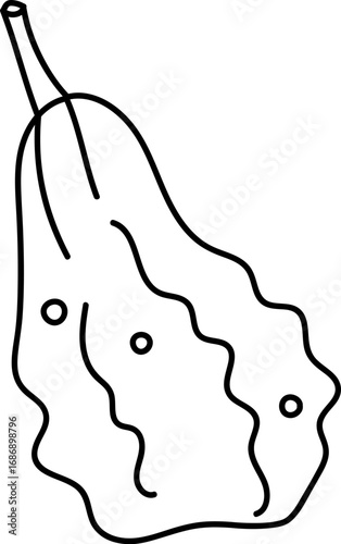 Abstract Gourd Line Drawing