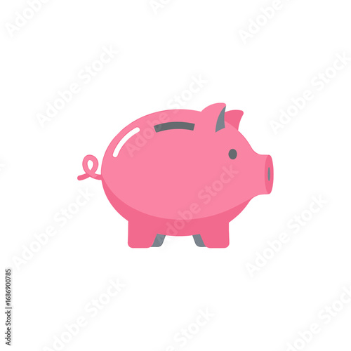 A pink piggy bank, a common symbol of saving and financial security.