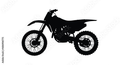 a black silhouette of an off road motorcycle