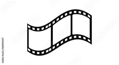 a wavy strip of film with perforated edges