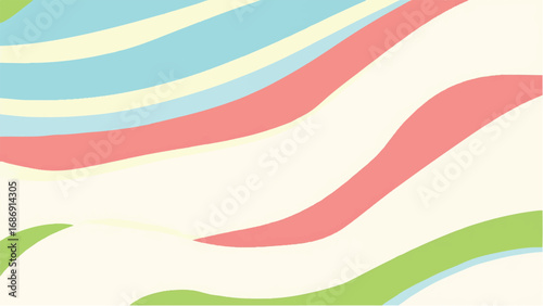 Abstract Colorful Wavy Pattern with Warm and Cool Tones. Wavy Background. 