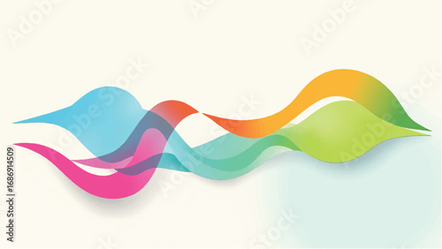 Abstract Colorful Wavy Pattern with Warm and Cool Tones. Wavy Background. 