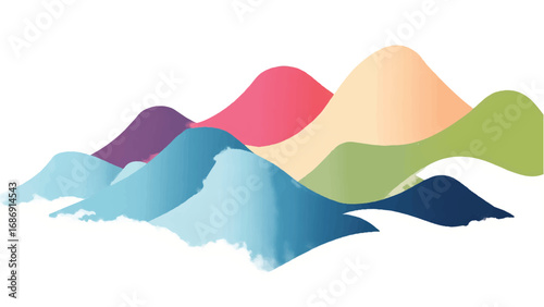 Abstract Colorful Wavy Pattern with Warm and Cool Tones. Wavy Background. 