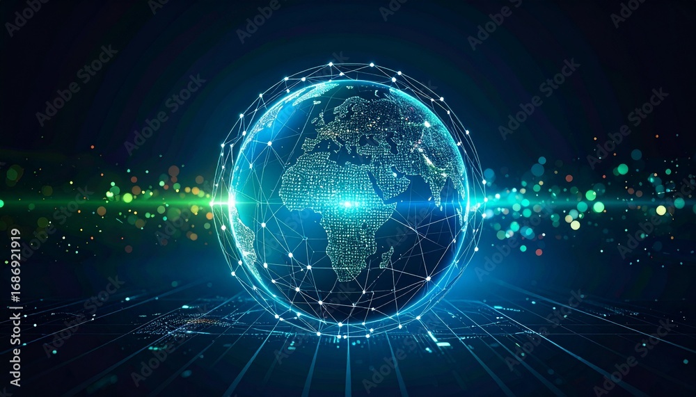 Obraz premium Global network connection representing the interconnectedness of the world