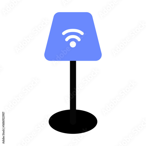 Smart Lamp from Internet of Things (IoT) Icons & Illustrations – Smart Devices, Smart Home, Connected Technology