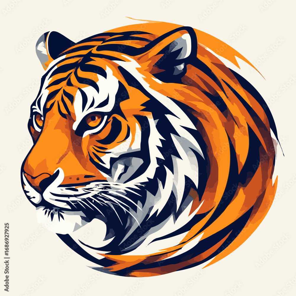 Obraz premium Tiger Logo Design Very Cool