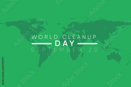 World Cleanup Day Announcement with World Map