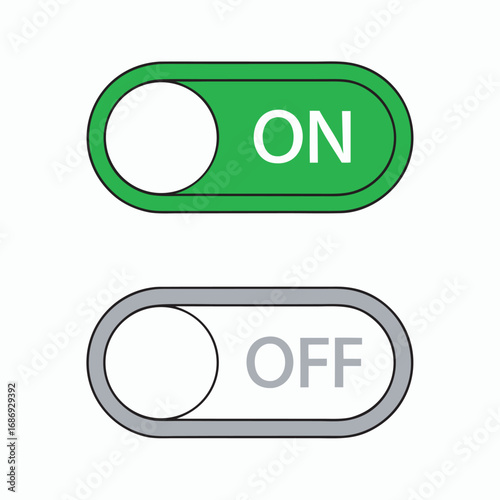 two toggle switches on a white background