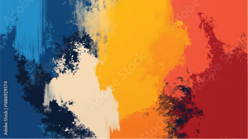 Abstract Multicolor Paint Texture Background. Multicolor Paint Stroke Abstract Pattern. Colorful Background.