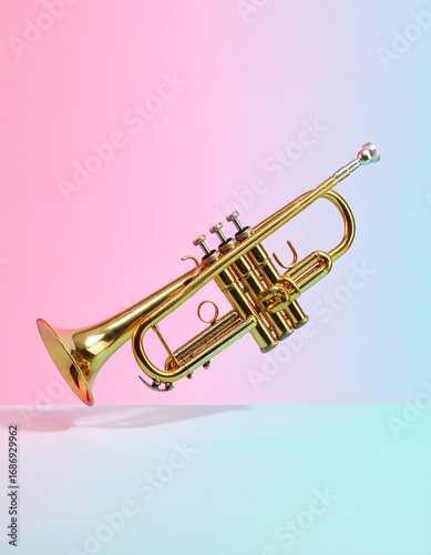 Gold trumpet, vibrant gradient