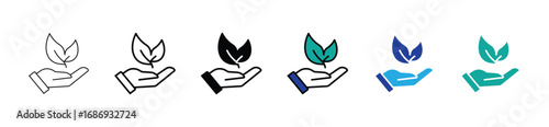 Ecology and Environment Icon Set: Sustainability, Green Energy, and Nature Conservation