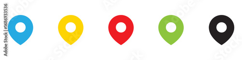 Pin map icon. GPS location pointer collection. Pin place icons collection. Vector Illustration. EPS 10