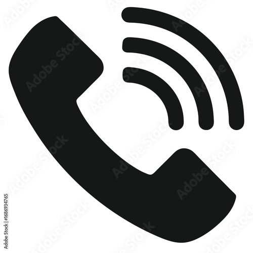 Phone Icon with Sound Waves Vector Illustration for Communication and Connectivity
