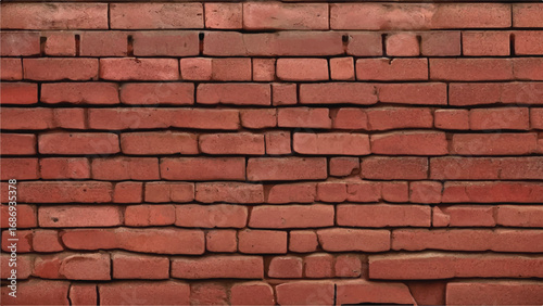Red brick wall texture. Red brick wall background. Brick wall pattern. 