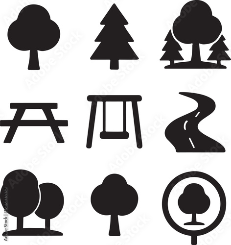 Outdoor and Park Vector Icons