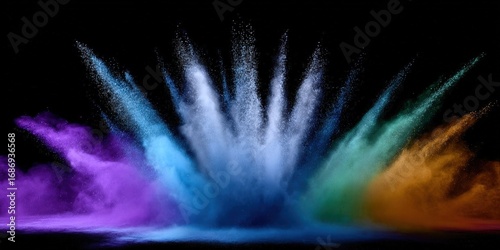 Wallpaper Mural Colorful Powder Explosion Celebration Scene Torontodigital.ca