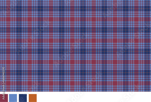 Red and white gingham picnic tablecloth pattern