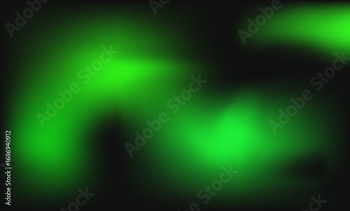 Abstract background featuring blurred green light patterns on a dark gradient surface area
