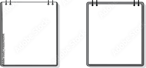 simple black frames with white backgrounds side by side