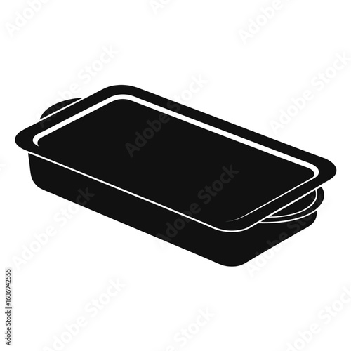 Isometric Grill Pan Illustration Black and White: A Culinary Icon for Cooking, Kitchenware, and Delicious Grilling Experiences at Home