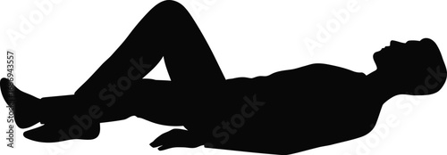 a person lying down relaxed silhouette