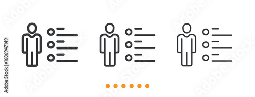People option icon. Thin line icon vector
