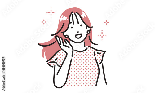 きれいな髪の女性