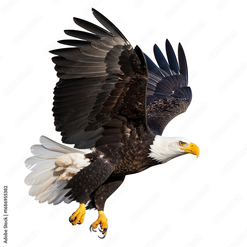 Fototapeta premium Bald eagle in flight (1)
