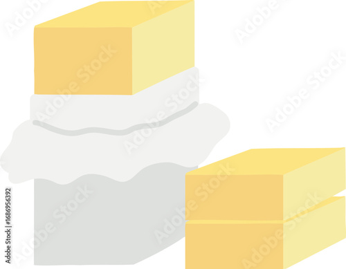 vector illustration of a butter