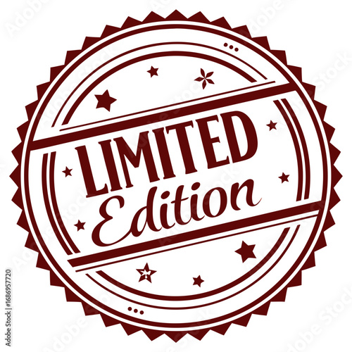 Limited edition badge with vintage star design 
