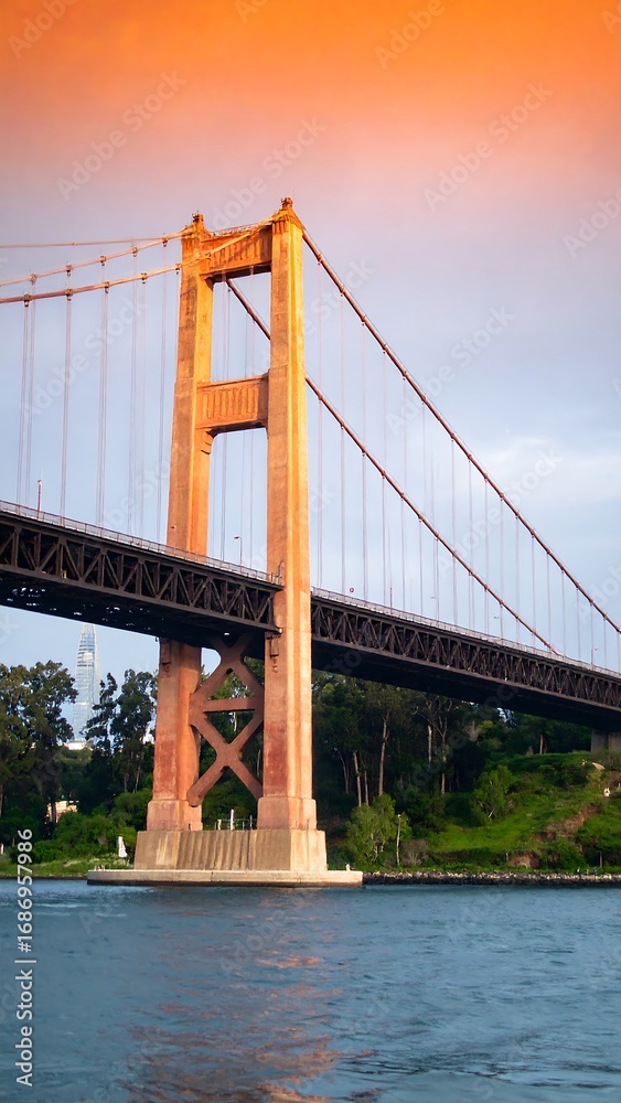 Fototapeta premium Golden Gate Bridge Sunset View