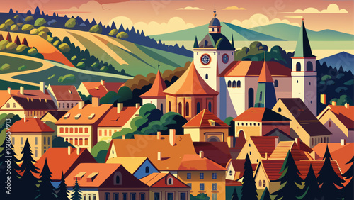 Brasov, Romania captivates with Black Church towers, cobblestone alleys, and surrounding Carpathian peaks, presenting a scenic medieval heart rich in Transylvanian heritage.