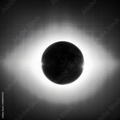 Mysterious Orb Surrounded by Glowing Light in Dark Atmosphere