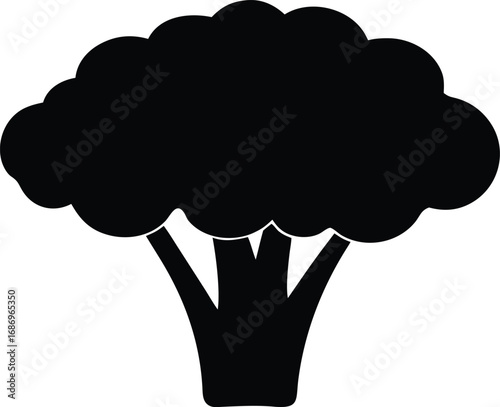 broccoli silhouette vector