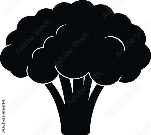 broccoli silhouette vector illustration