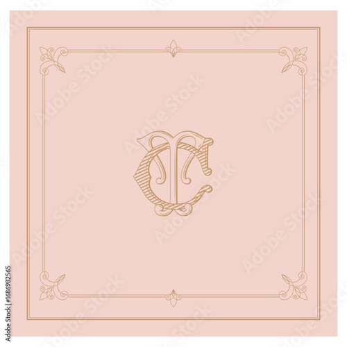 TC,CT, logo TC, Letter TC,  Monogram TC,Wedding Monogram, Wedding Logo, Logo Design , Monogram Vintage
