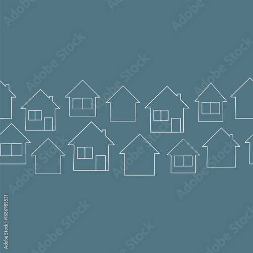 House. House logo design template. Black and white building silhouette. Vector