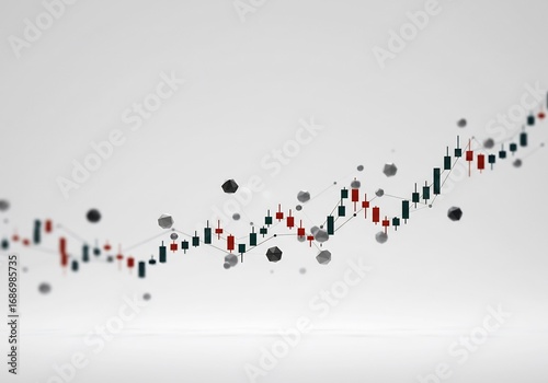 株価チャート　金融市場　背景素材