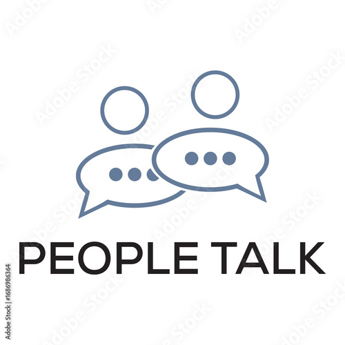 People talk bubble speech comunication icon