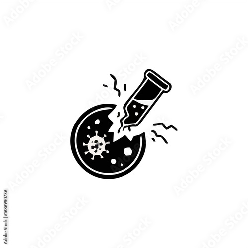 dangerous substance icon vector, dangerous science substance warning icon