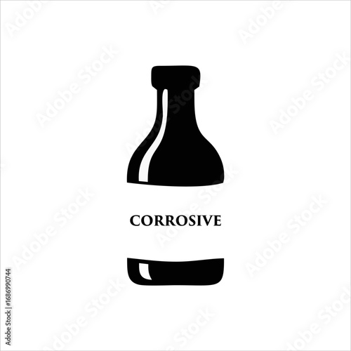 dangerous substance icon vector, dangerous science substance warning icon