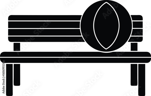 Basketball bench vector icon.eps